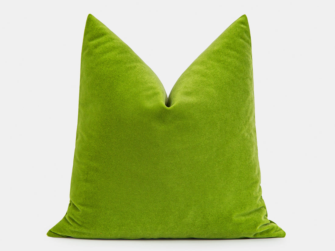 Kiwi Green Velvet Pillow Cover