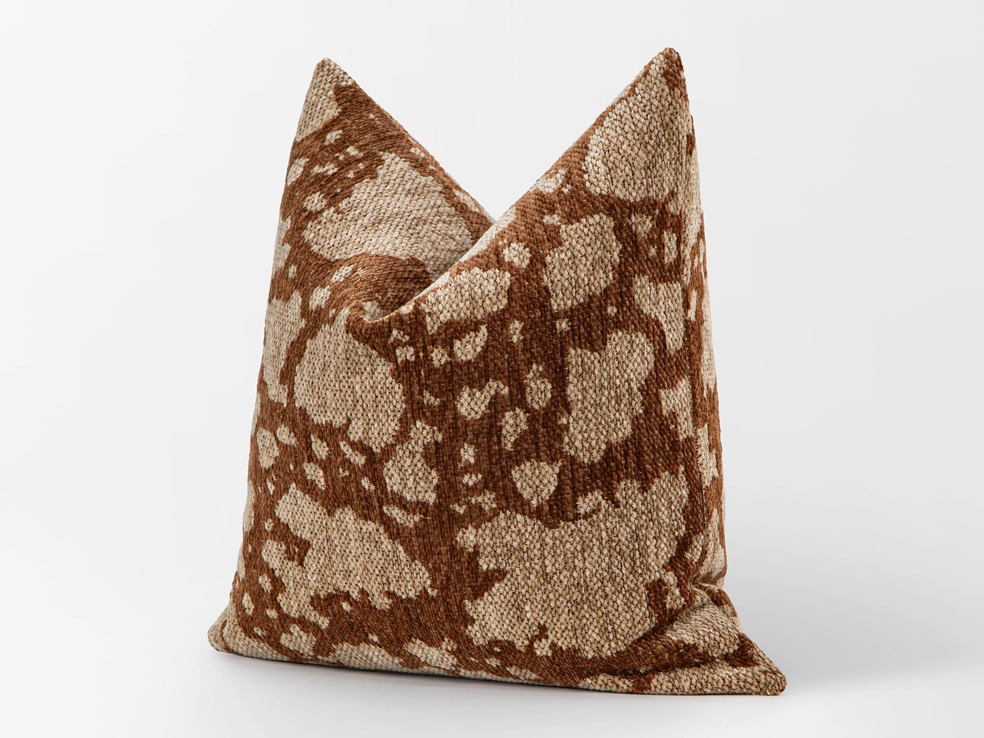 Latte Brown Abstract Leopard Pillow Cover