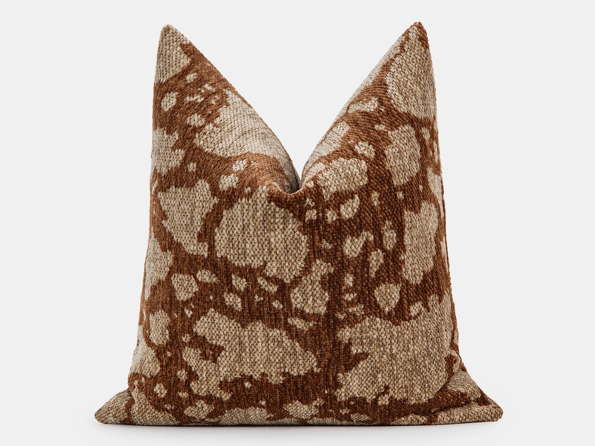 Latte Brown Abstract Leopard Pillow Cover