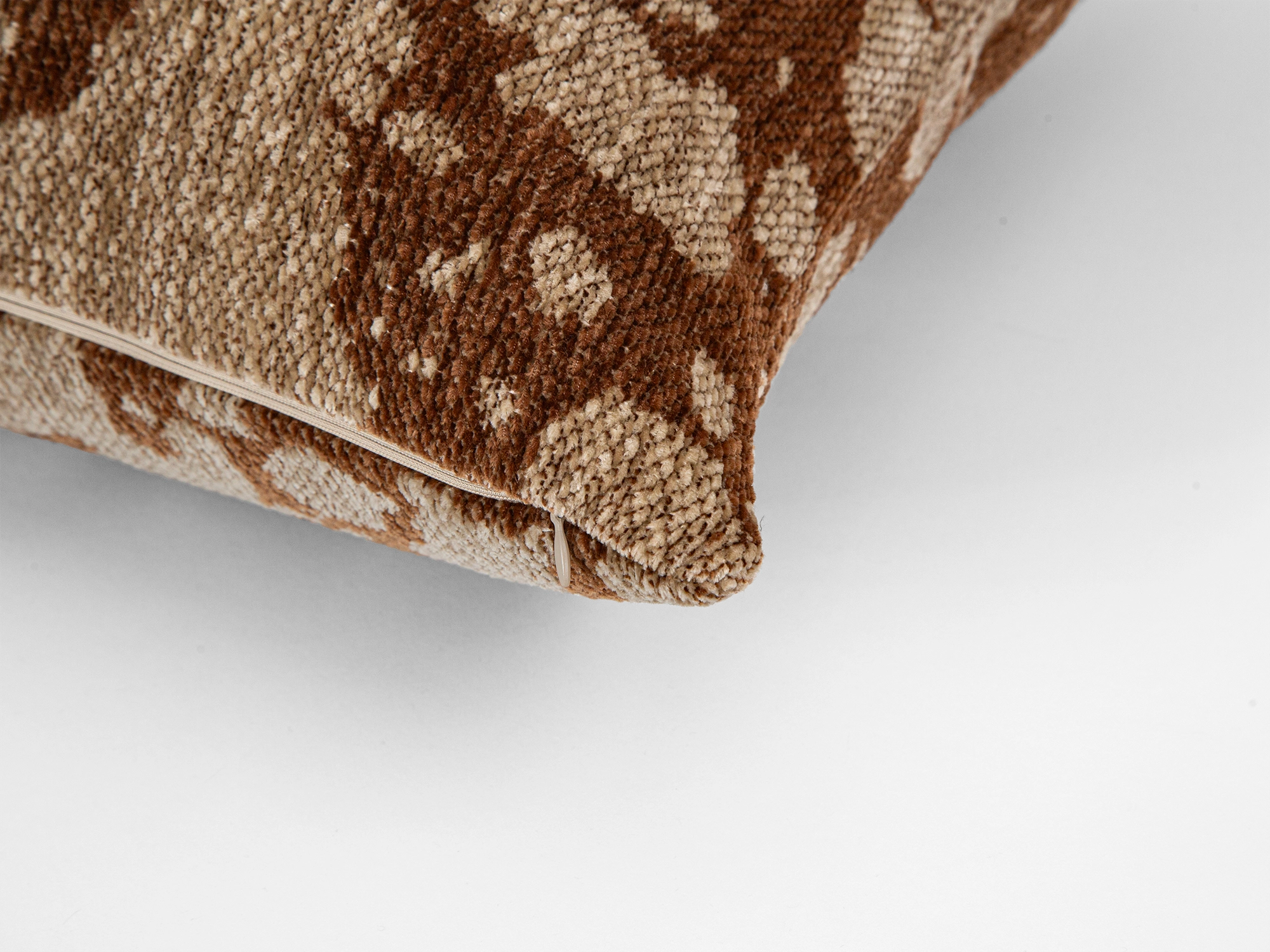 Latte Brown Abstract Leopard Pillow Cover