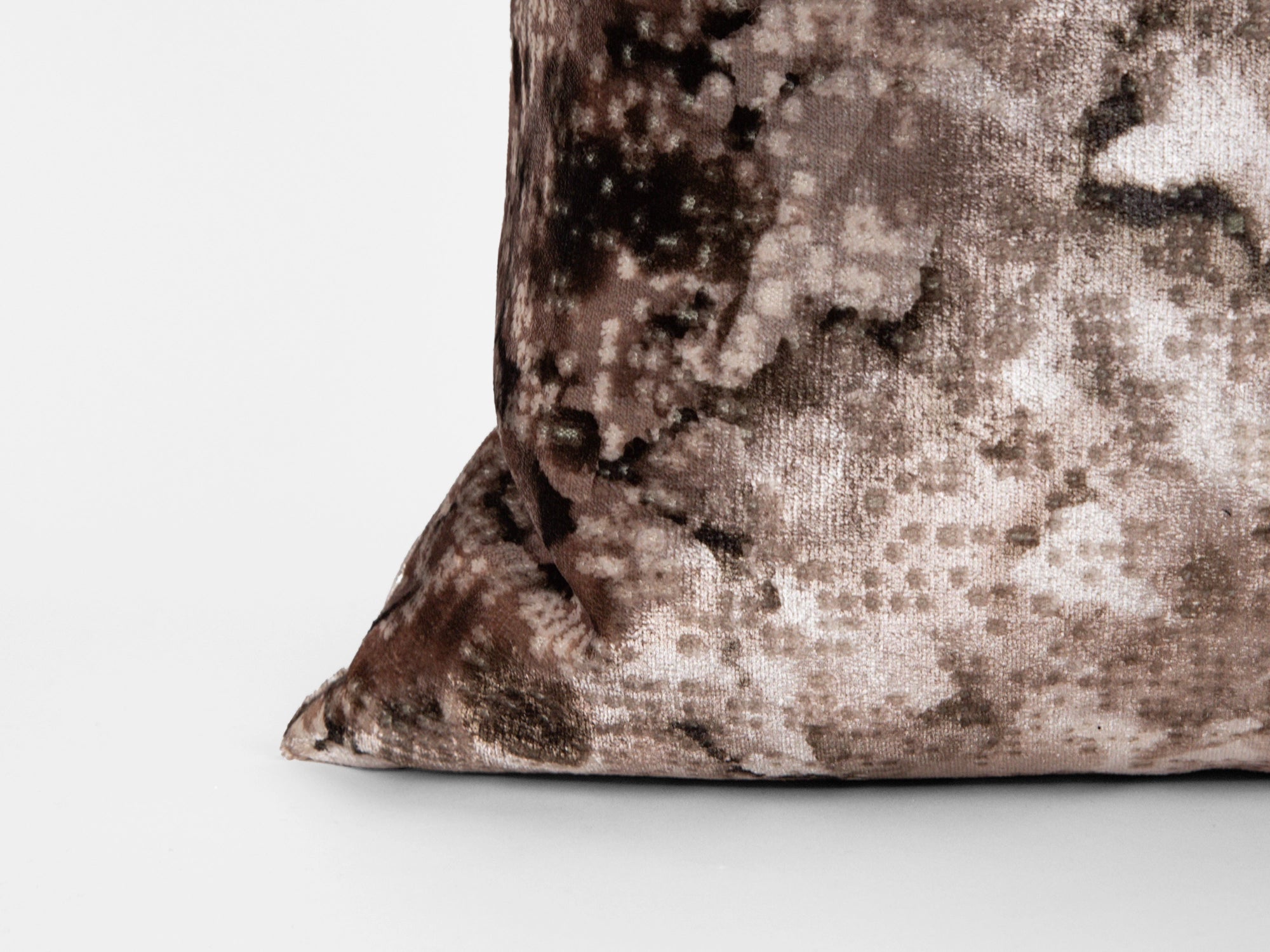 Latte Brown Watercolor Velvet Pillow Cover
