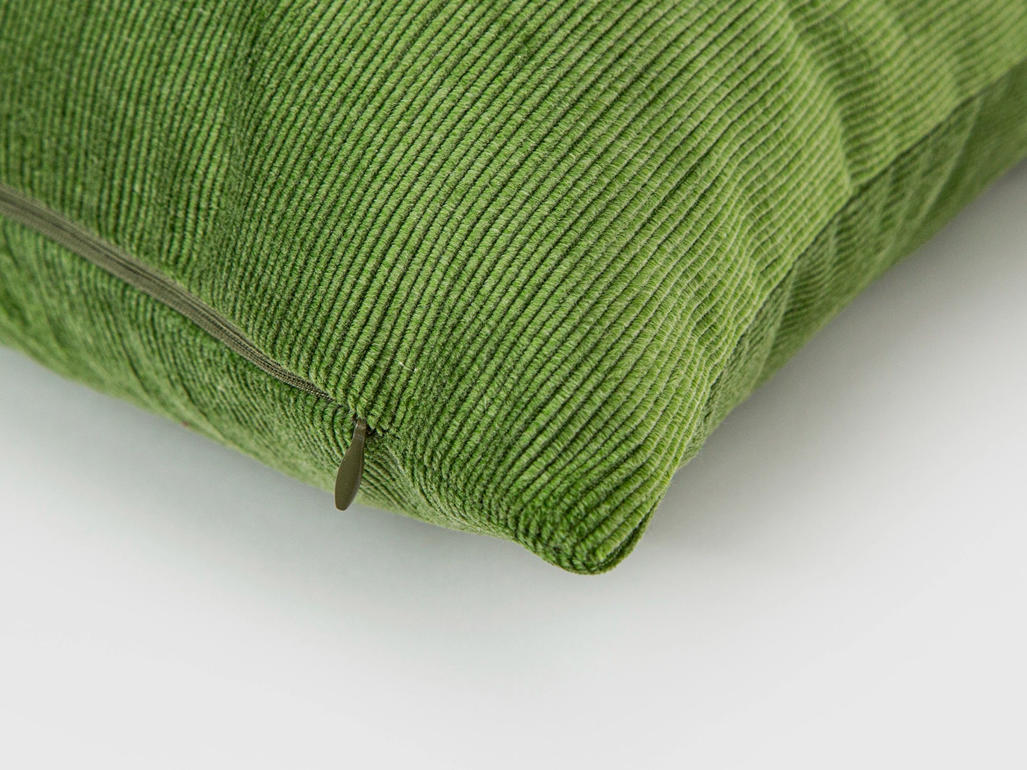 Apple Green Ribbed Velvet Pillow Cover