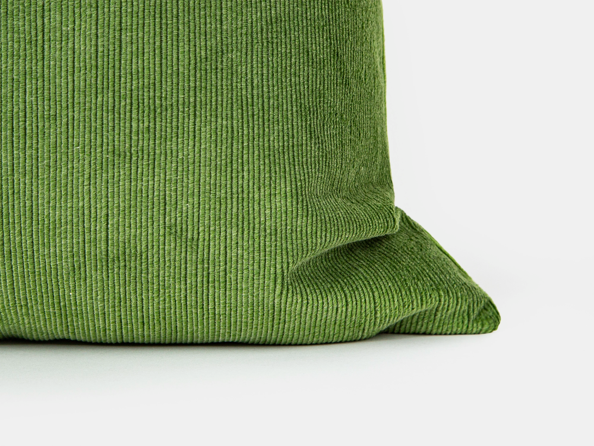 Apple Green Ribbed Velvet Pillow Cover