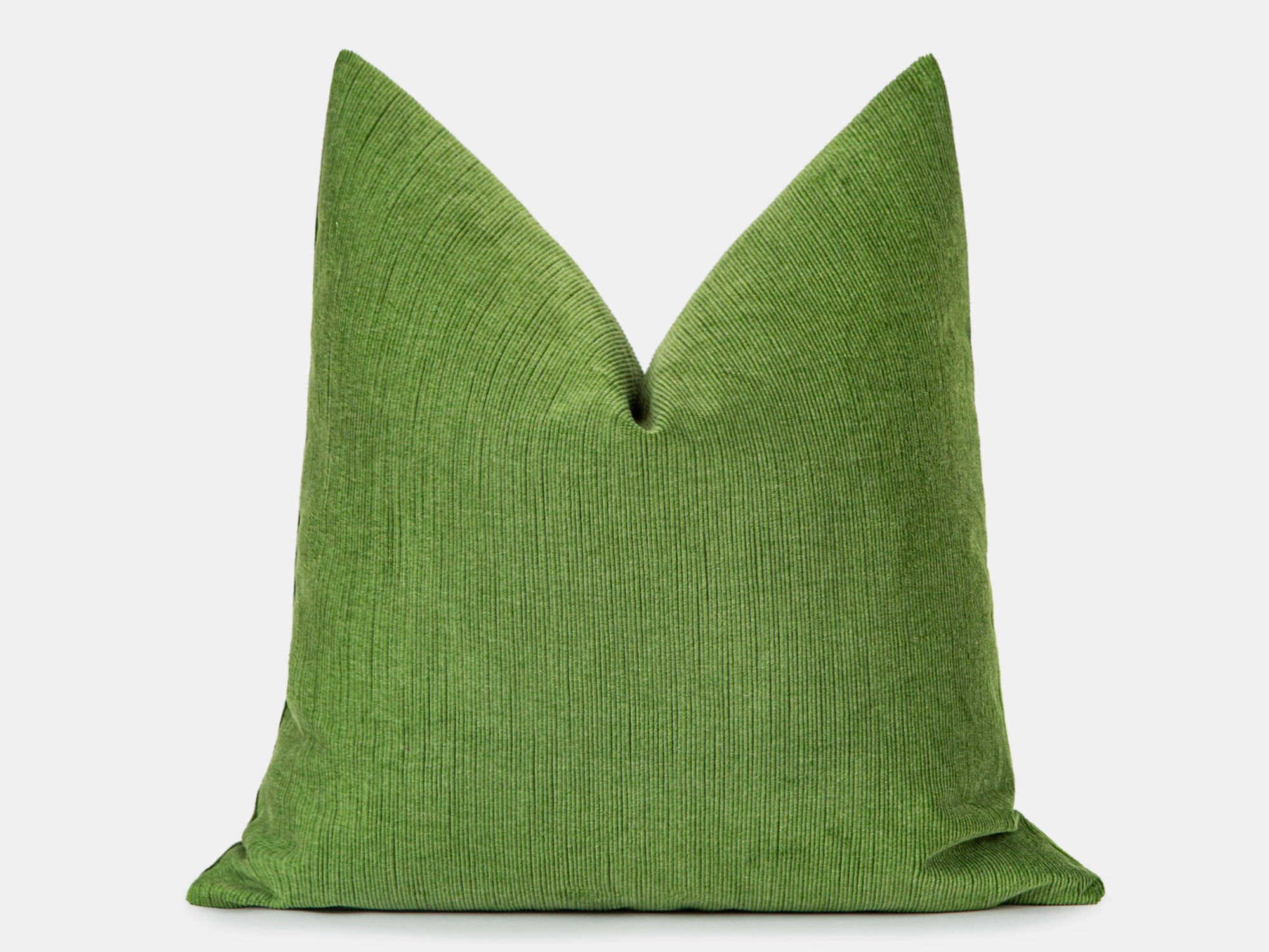 Apple Green Ribbed Velvet Pillow Cover