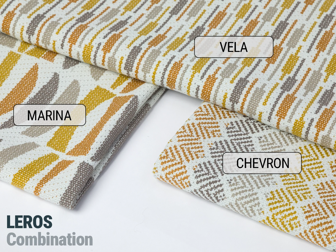 Mustard Geometric Outdoor Upholstery Fabric