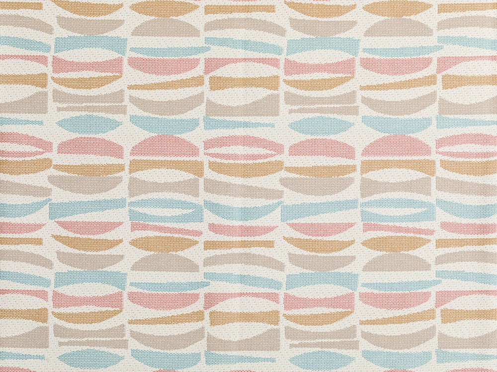 Light Blue Geometric Outdoor Upholstery Fabric