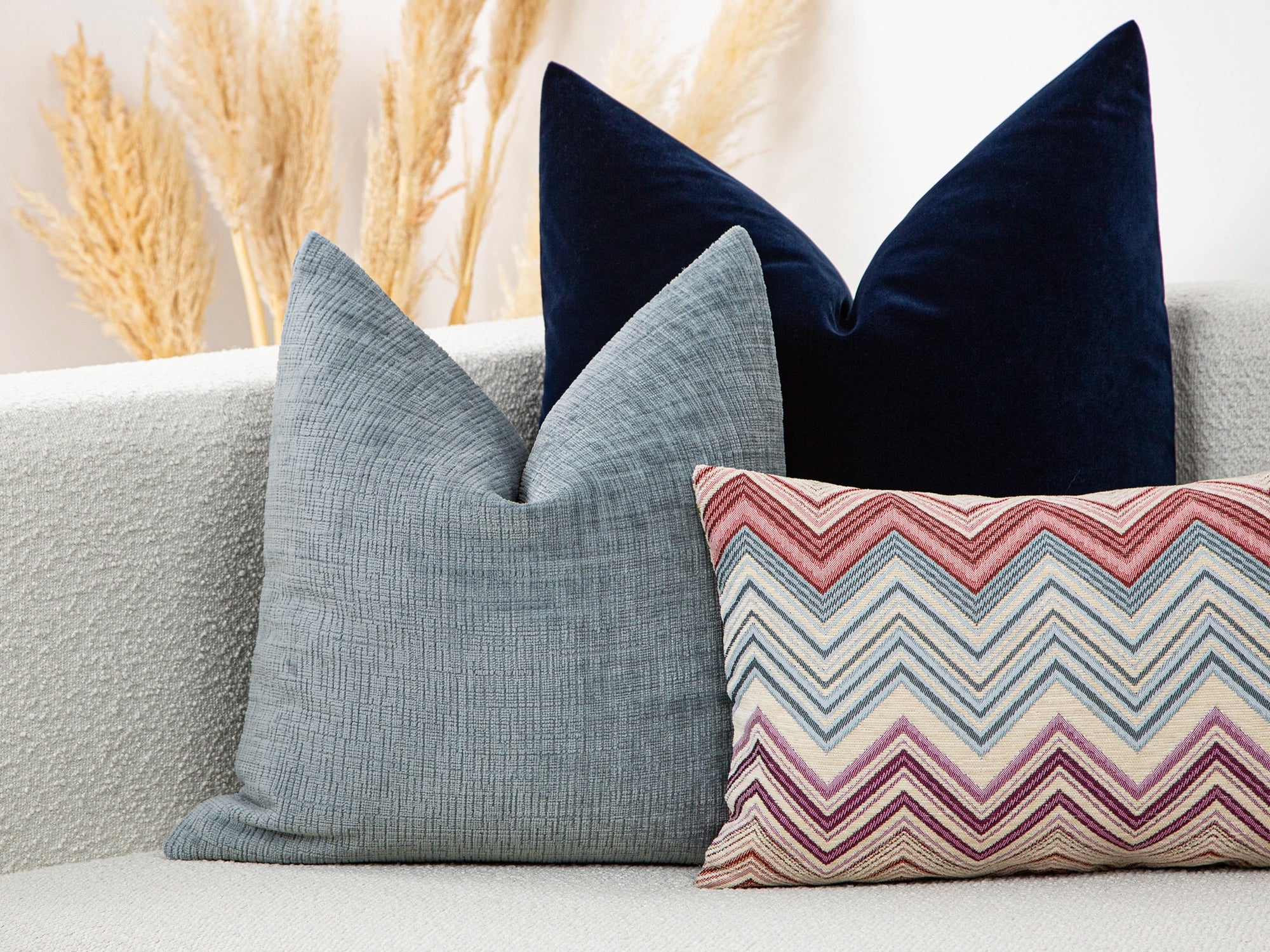 Light Blue Chenille Pillow Cover - Cozy