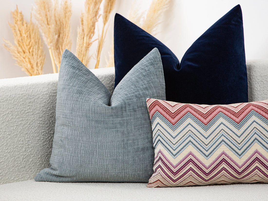 Light Blue Chenille Pillow Cover - Cozy