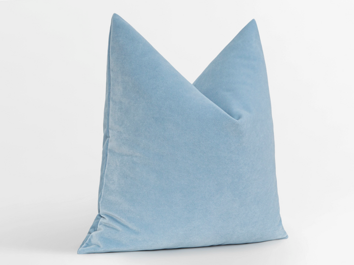 Light Blue Velvet Pillow Cover