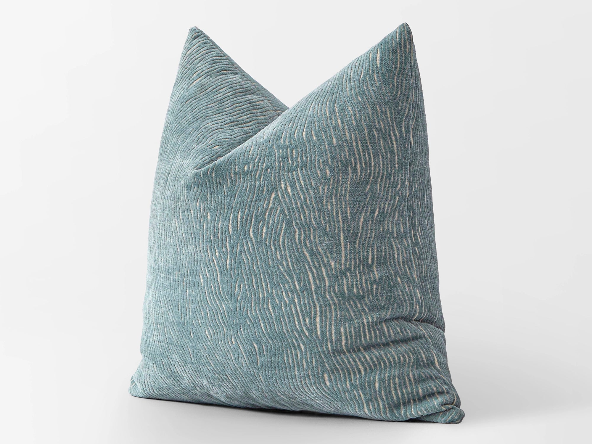 Aqua Blue Textured Pillow Cover