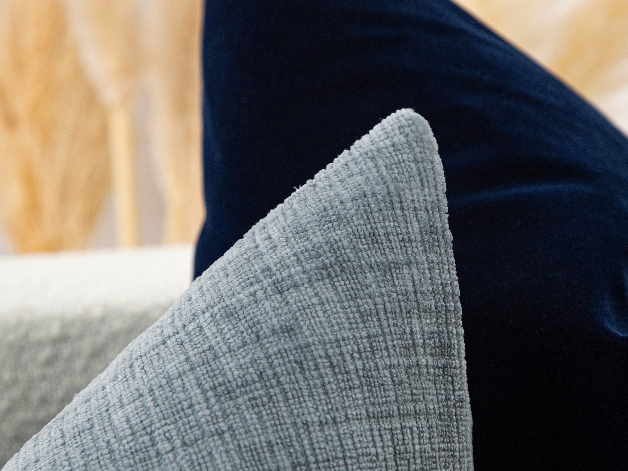 Light Blue Chenille Pillow Cover - Cozy