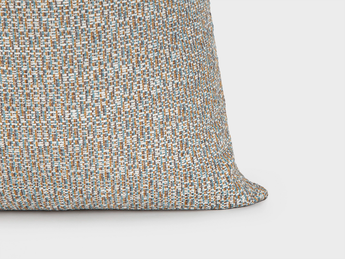 Light Blue Woven Pillow Cover – Melange