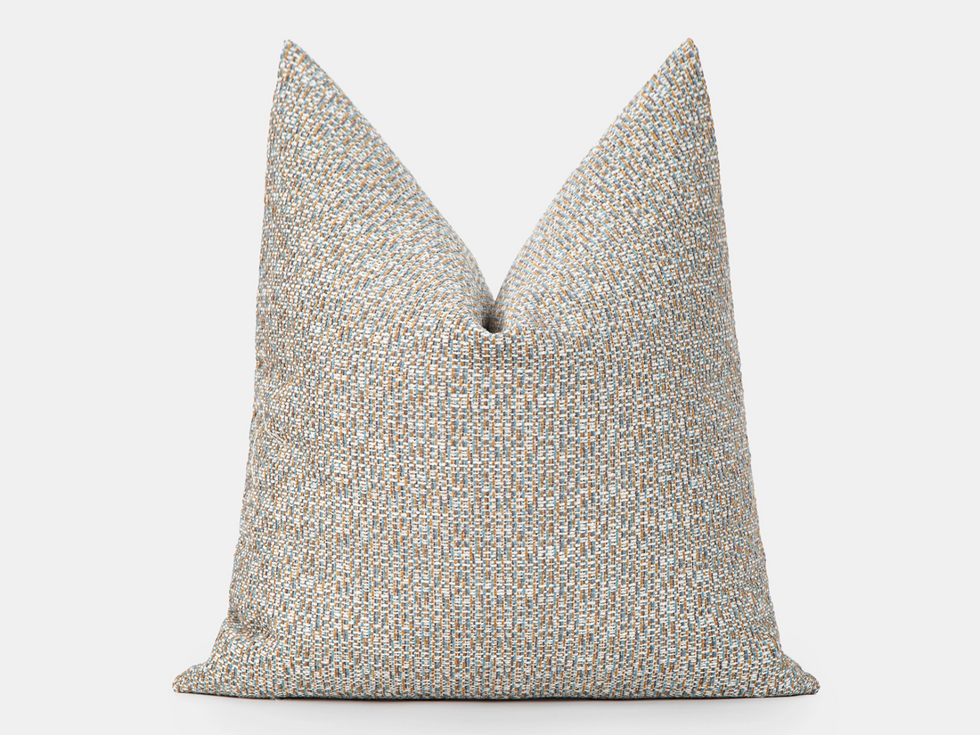 Light Blue Woven Pillow Cover – Melange