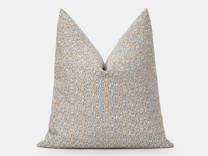 Light Blue Woven Pillow Cover – Melange