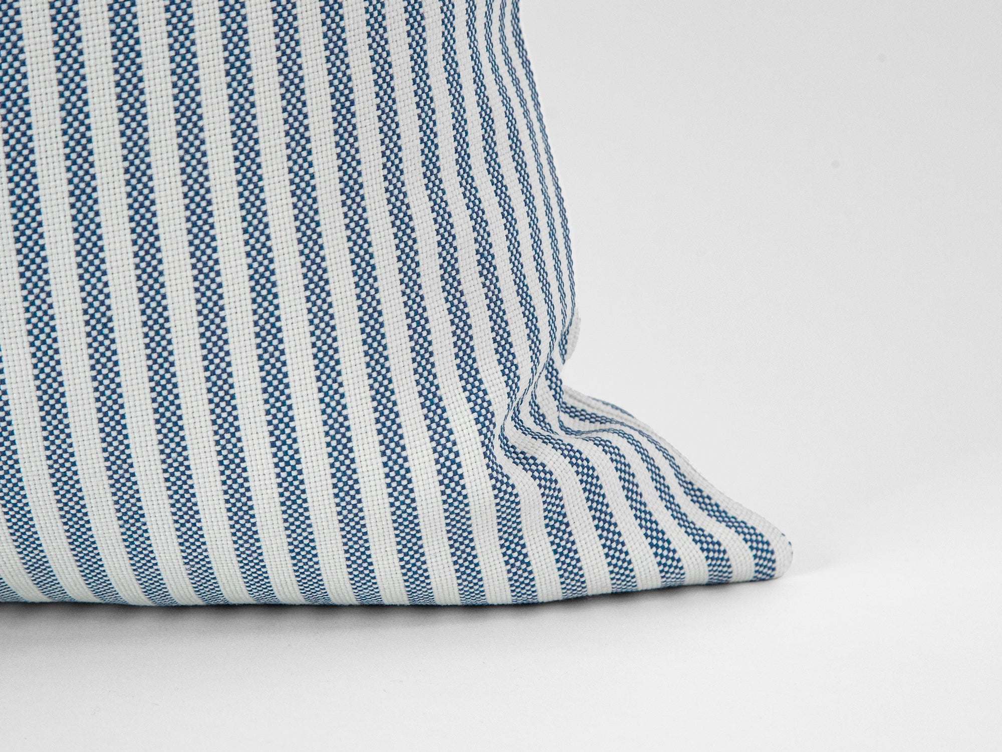 Light Blue Striped Outdoor Pillow Cover
