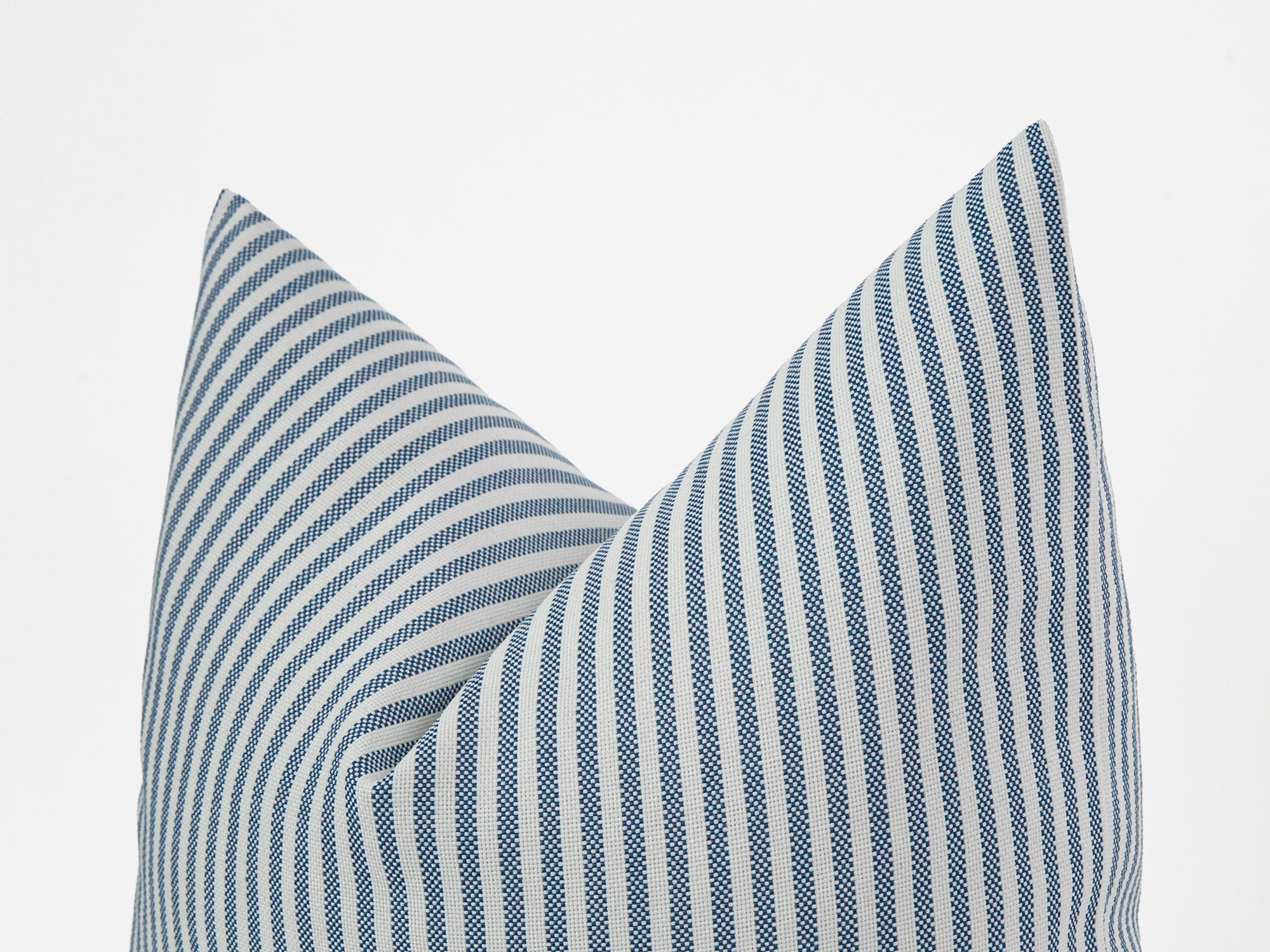 Light Blue Striped Outdoor Pillow Cover