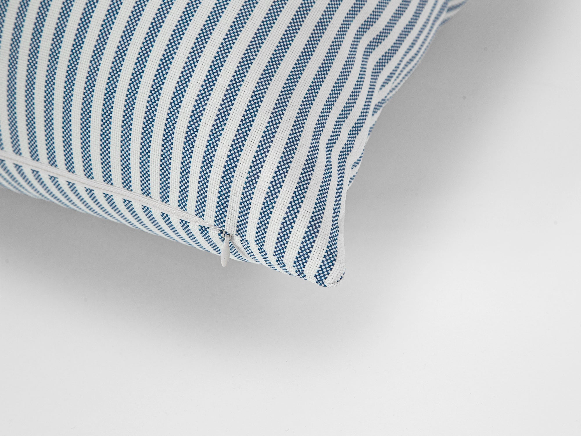 Light Blue Striped Outdoor Pillow Cover