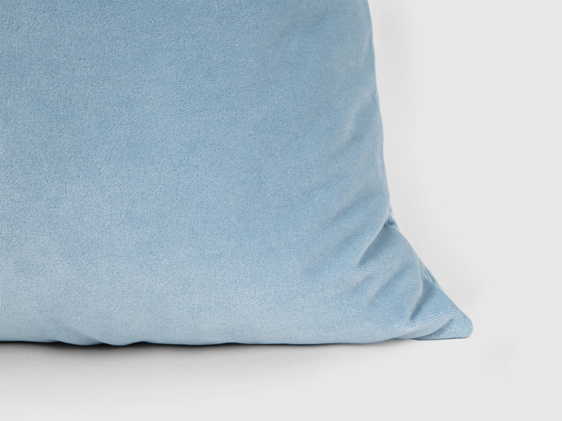 Light Blue Velvet Pillow Cover
