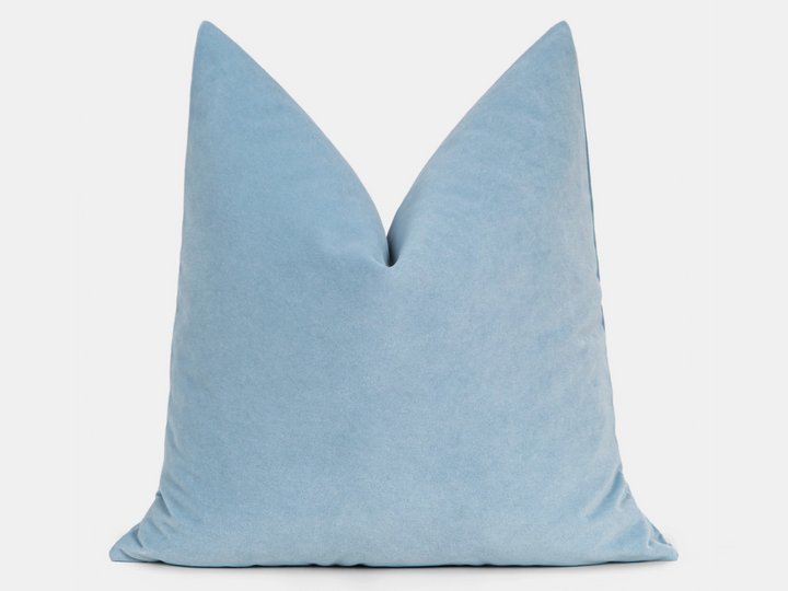 Light Blue Velvet Pillow Cover