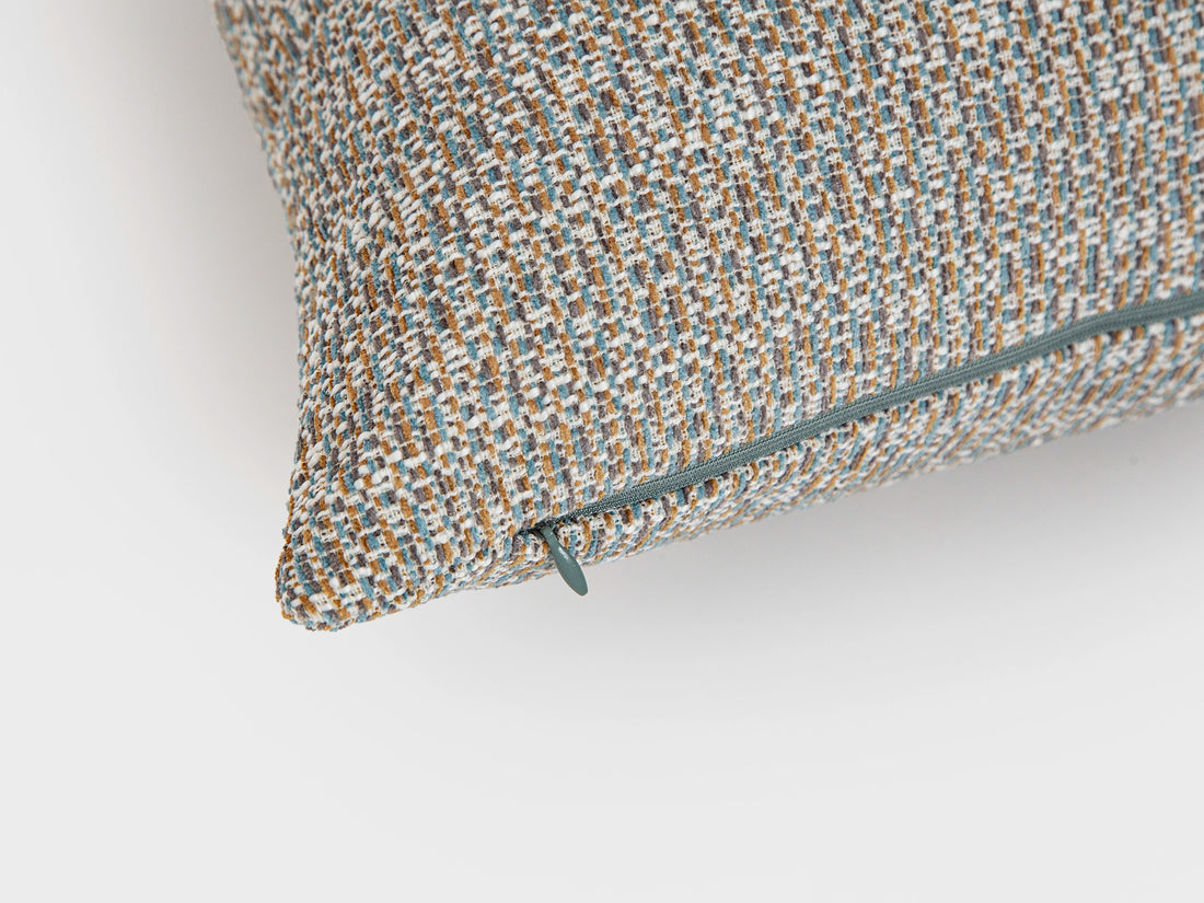 Light Blue Woven Pillow Cover – Melange