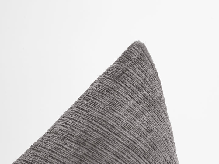 Light Gray Chenille Pillow Cover - Cozy