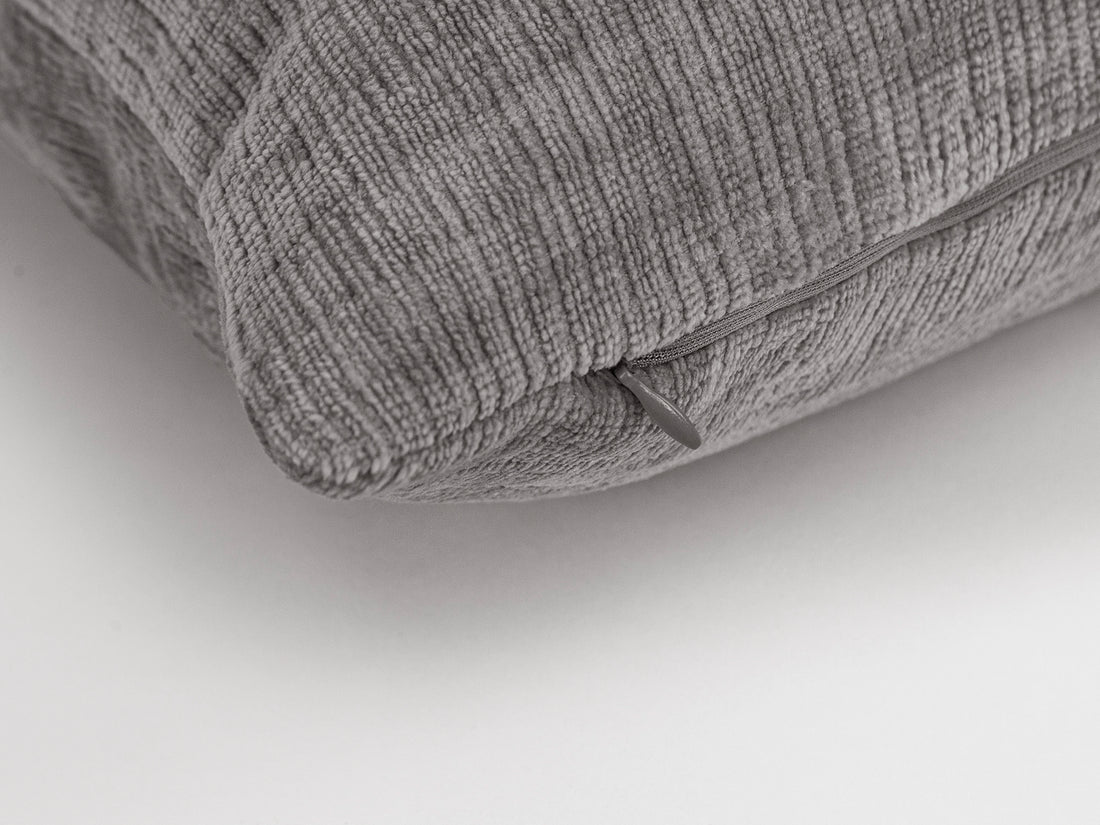 Light Gray Chenille Pillow Cover - Cozy