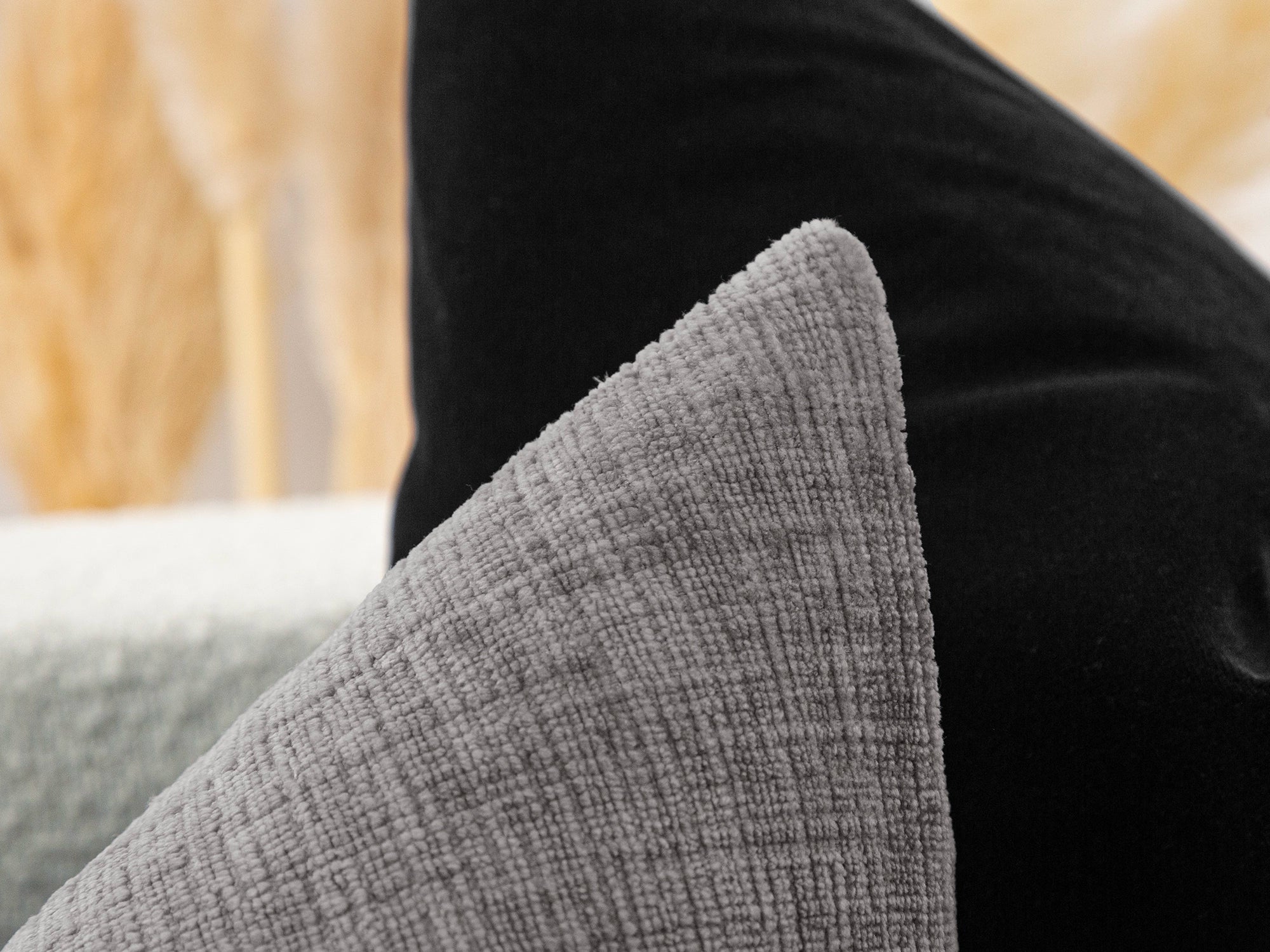 Light Gray Chenille Pillow Cover - Cozy