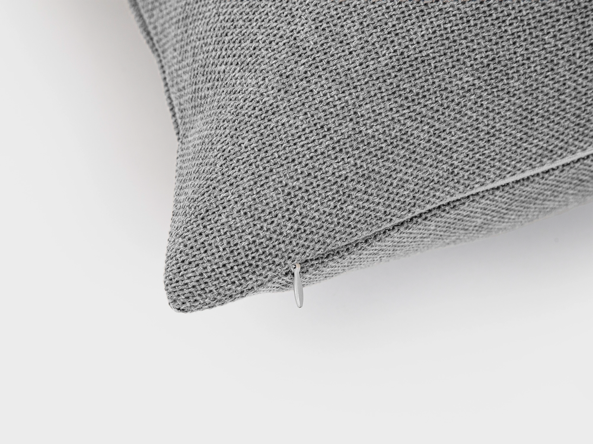 Light Gray Linen Woven Pillow Cover