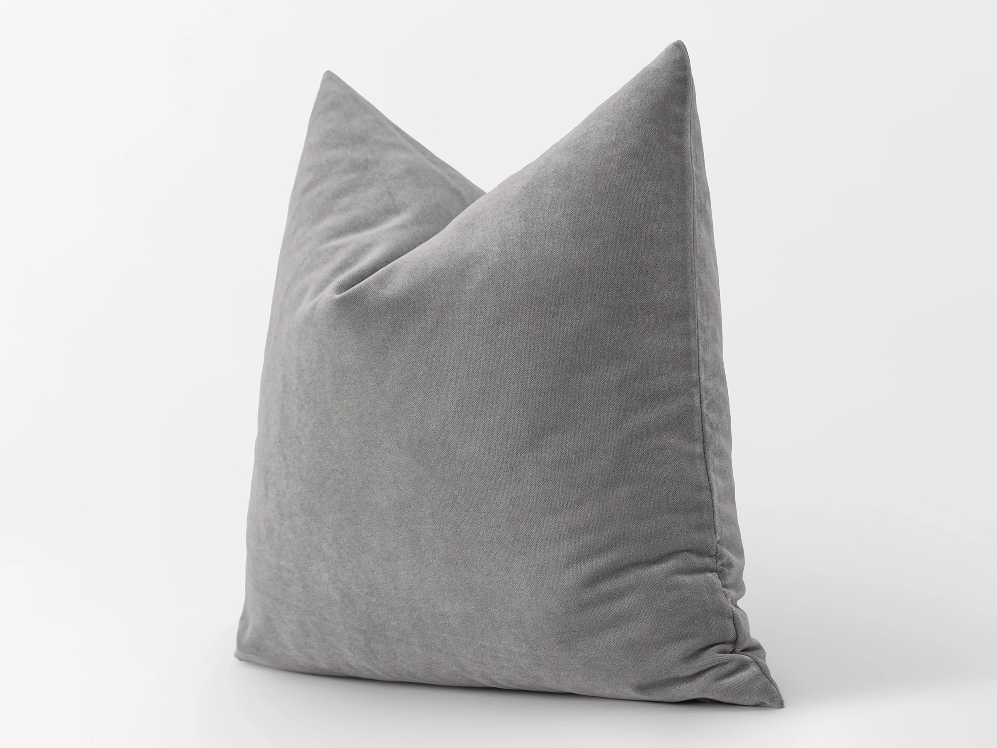 Gray Velvet Pillow Cover