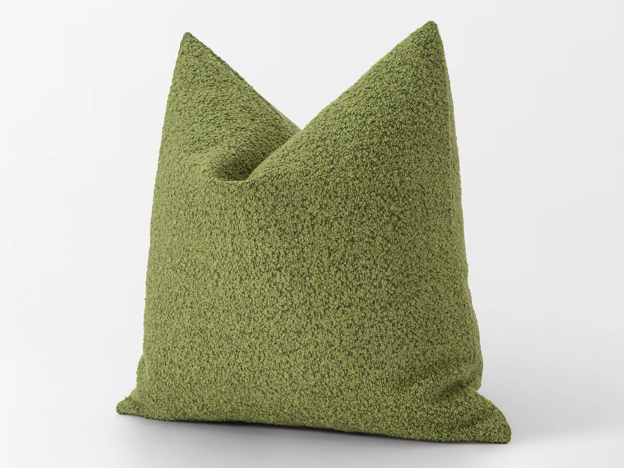 Avocado Green Textured Pillow Cover