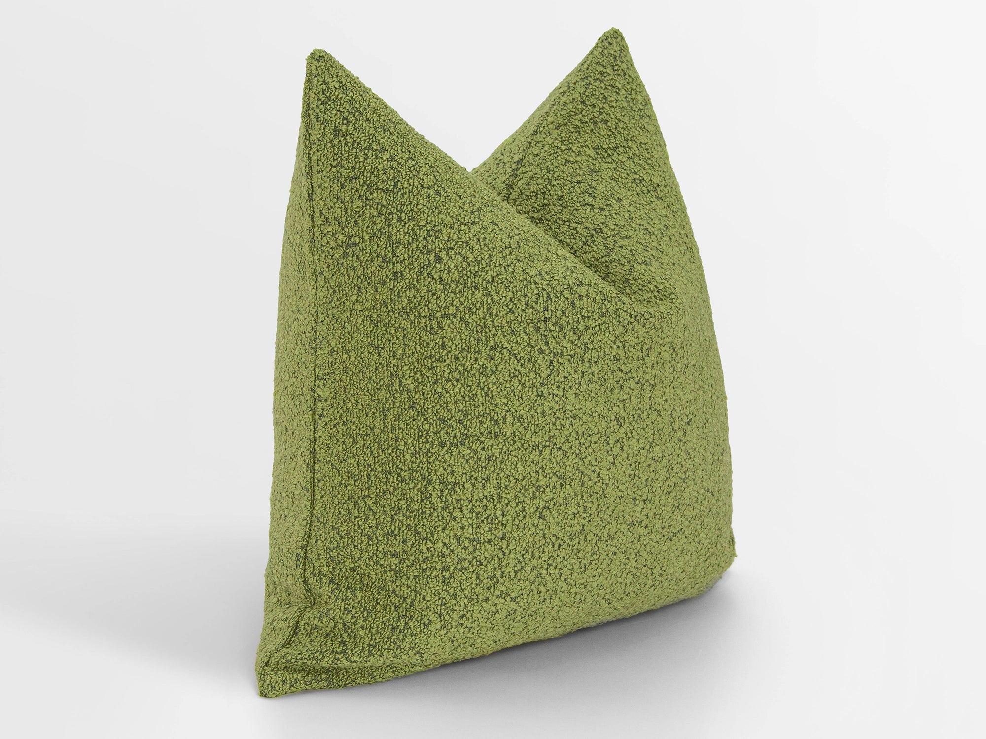 Avocado Green Textured Pillow Cover
