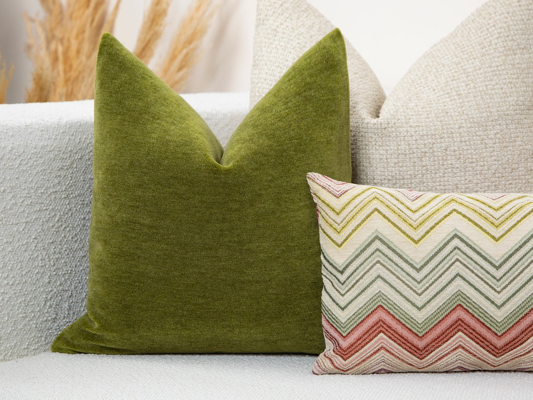 Light Green Mohair Velvet Pillow Cover