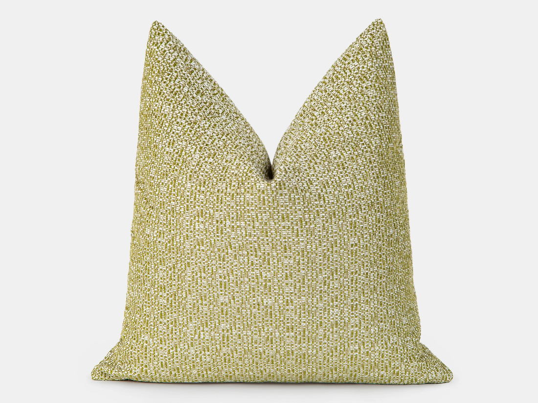 Light Green Woven Pillow Cover - Melange