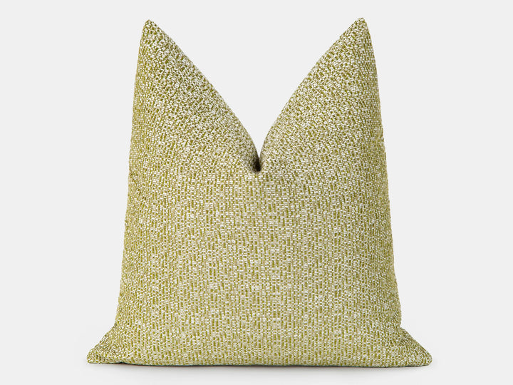 Light Green Woven Pillow Cover - Melange