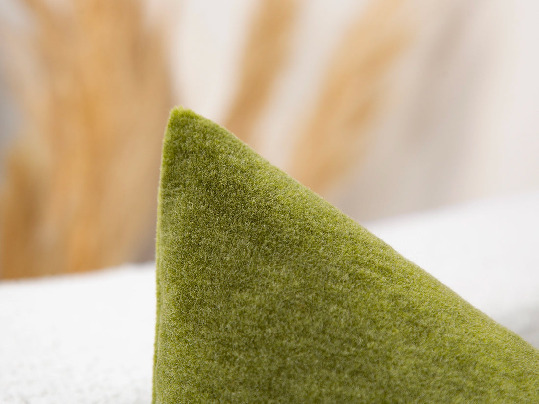 Light Green Mohair Velvet Pillow Cover