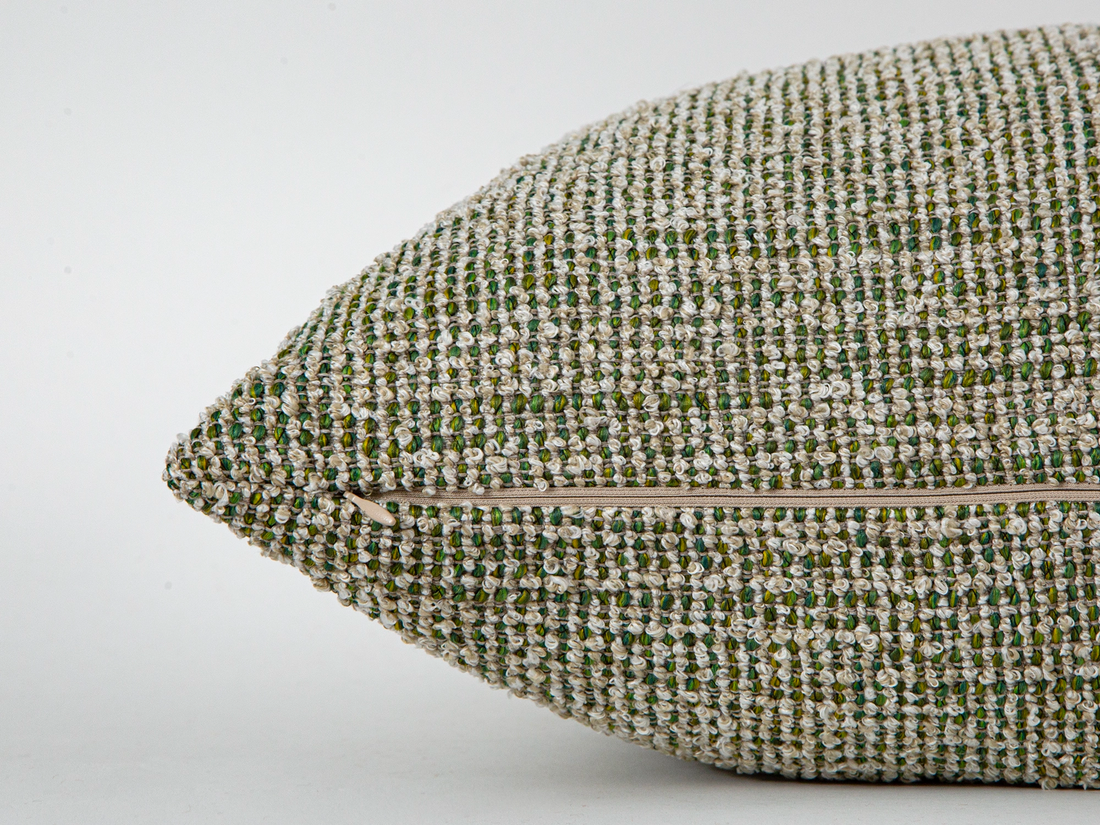 Light Green Textured Pillow Cover