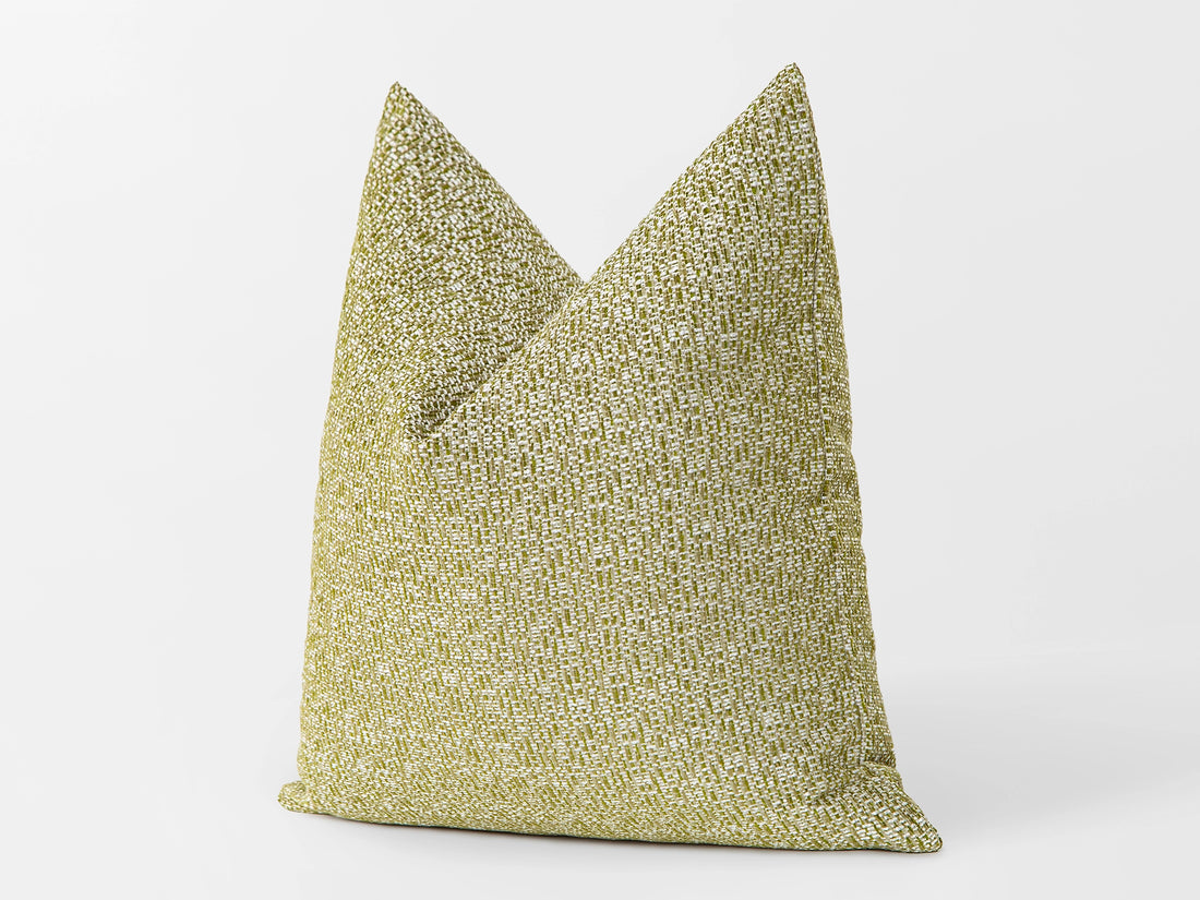 Light Green Woven Pillow Cover - Melange