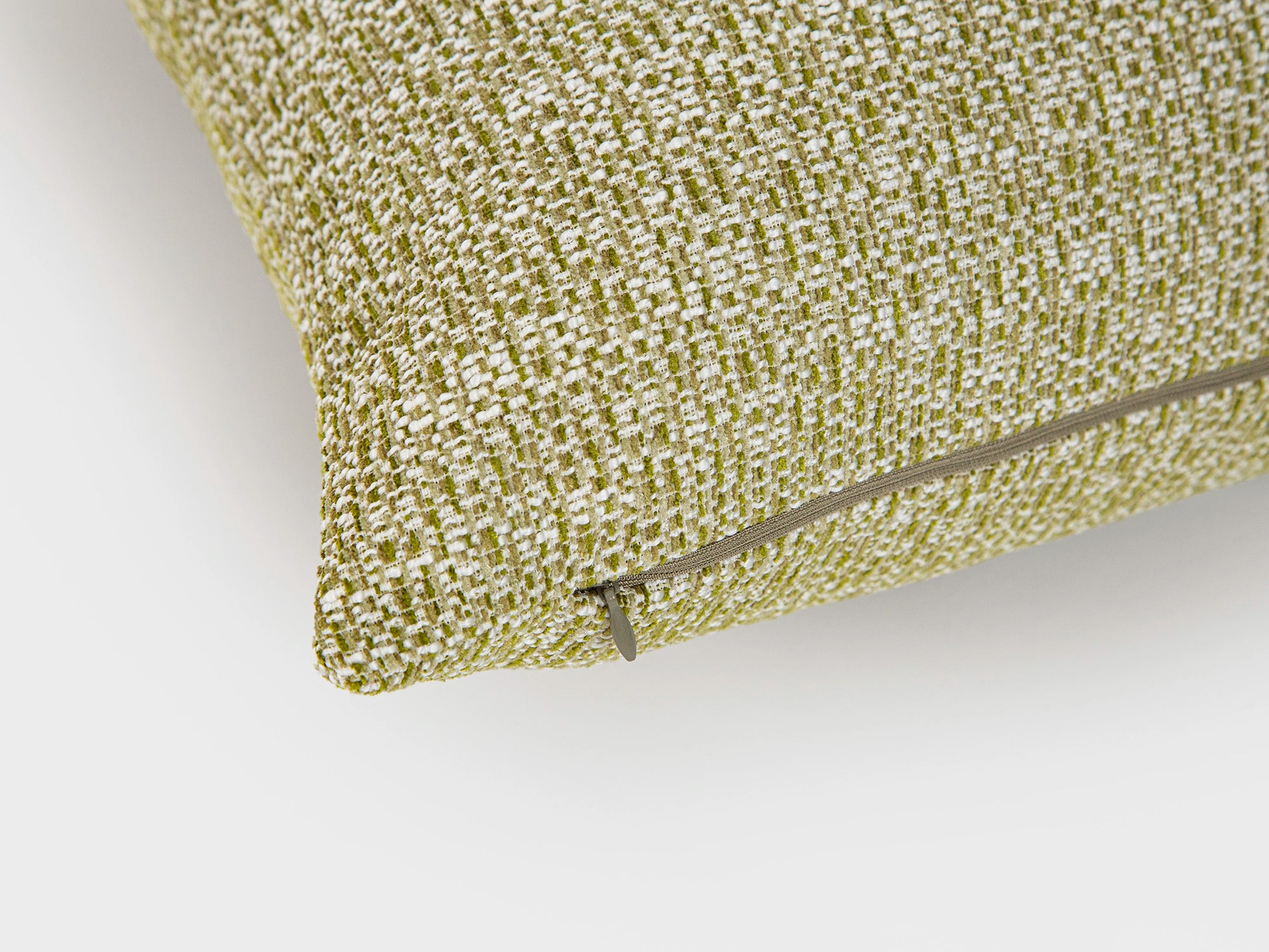 Light Green Woven Pillow Cover - Melange