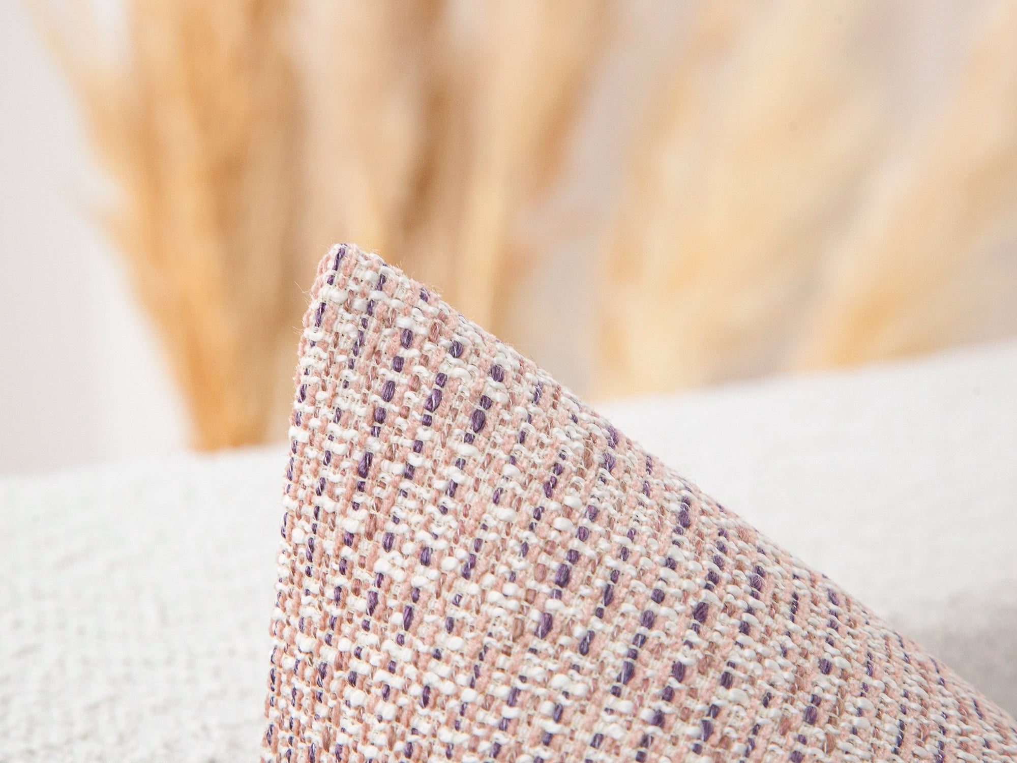 Light Pink Woven Pillow Cover - Melange
