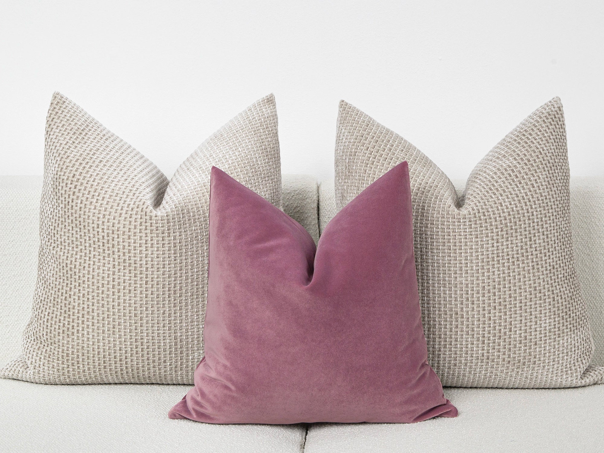 Dark Lilac Velvet Pillow Cover