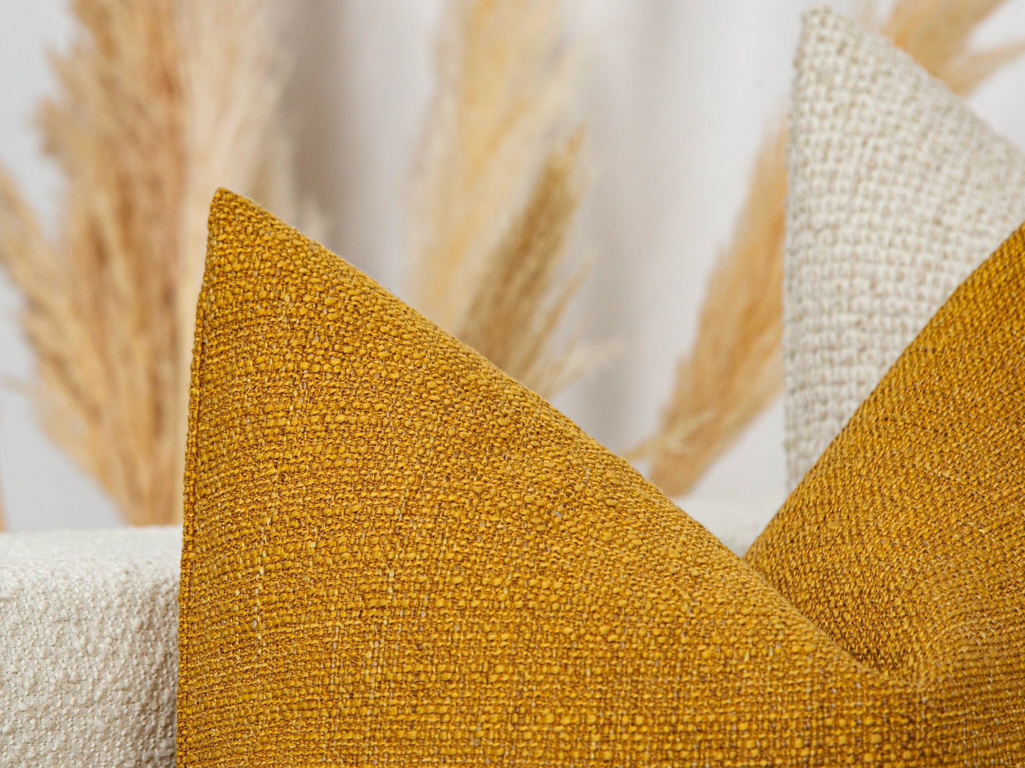Ochre Linen Pillow Cover