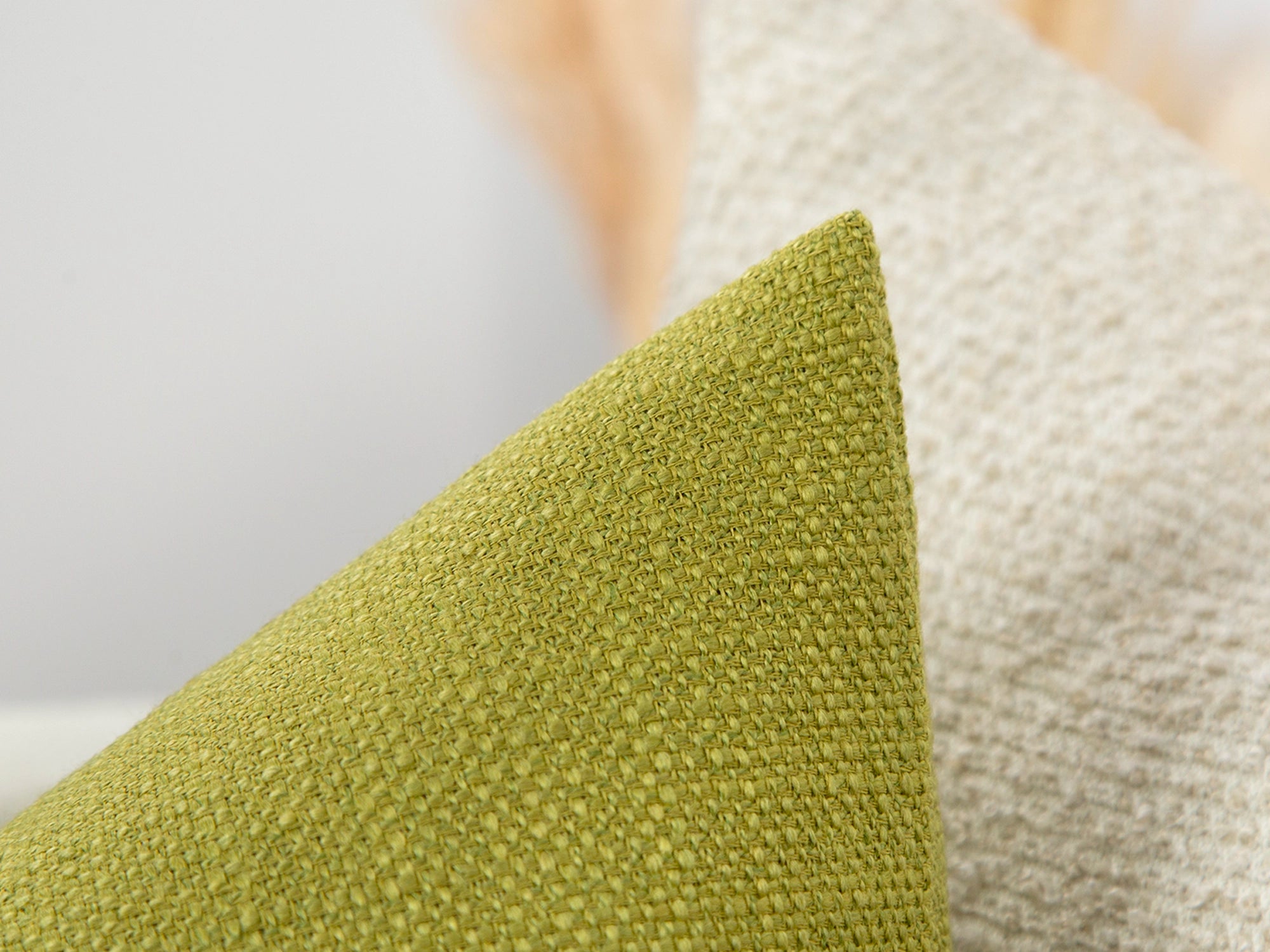 Olive Lime Linen Pillow Cover