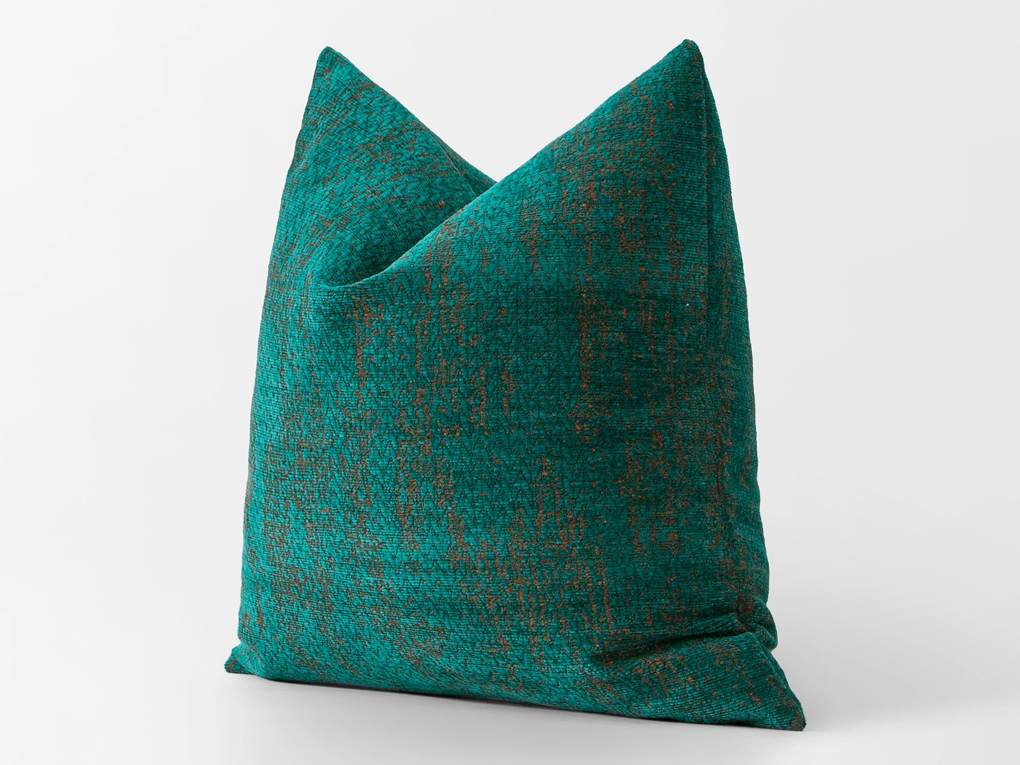 Emerald Green Woven Pillow Cover