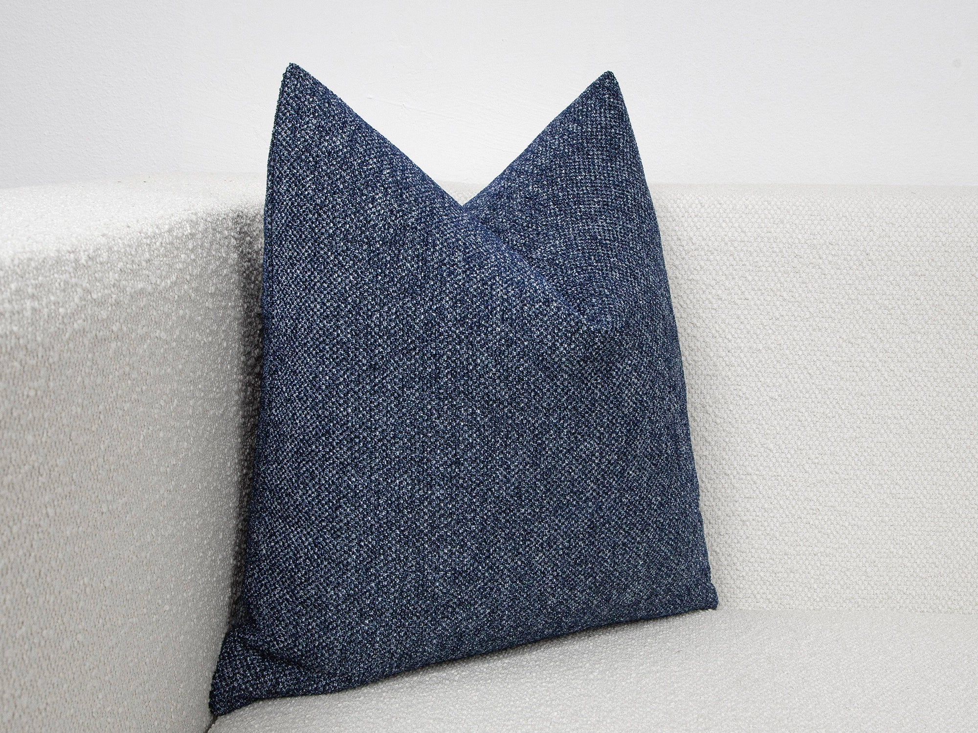 Marina Blue Woven Pillow Cover
