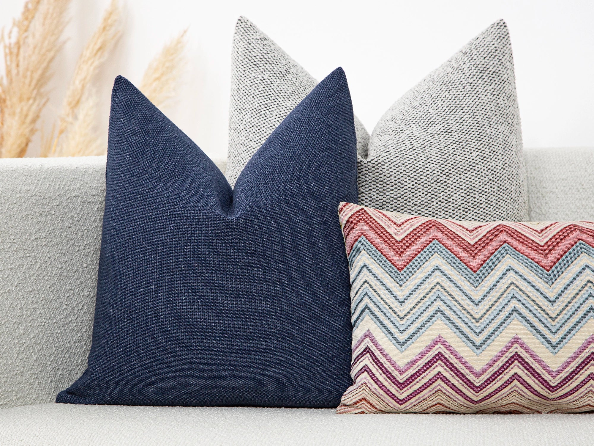 Marina Blue Woven Pillow Cover