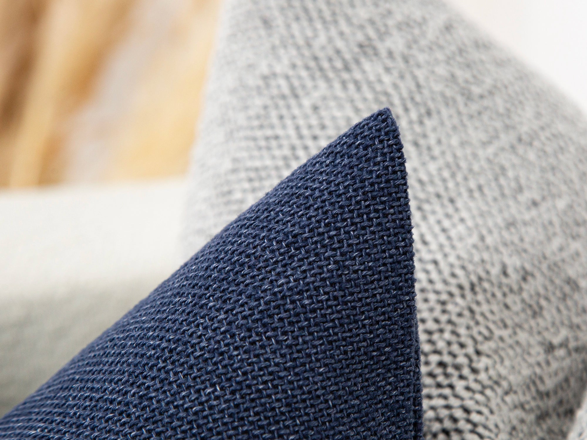 Marina Blue Woven Pillow Cover
