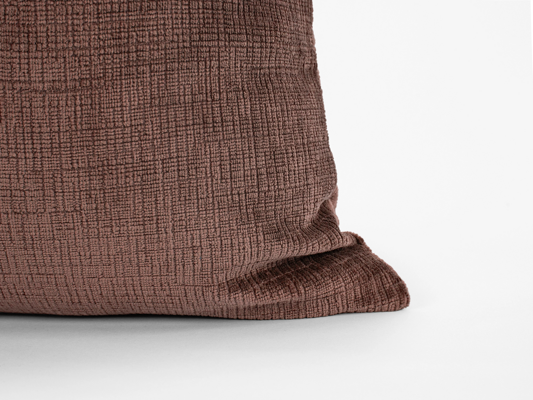 Mauve Chenille Pillow Cover - Cozy