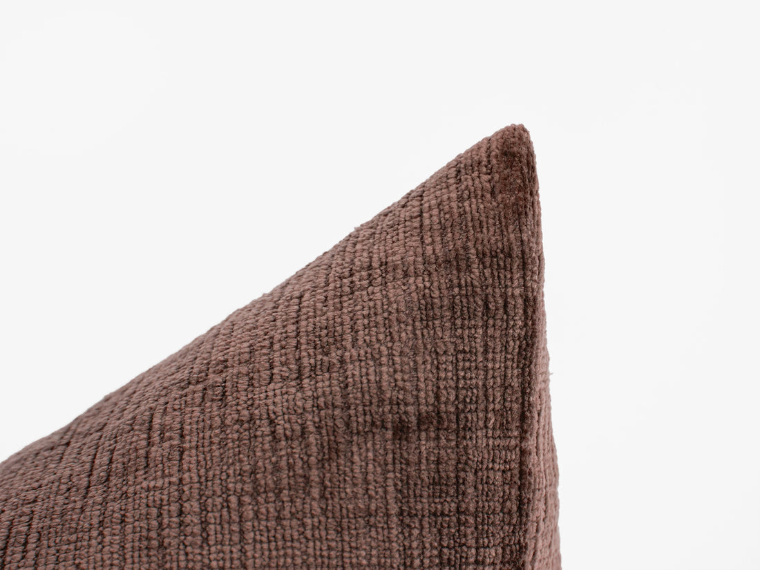 Mauve Chenille Pillow Cover - Cozy