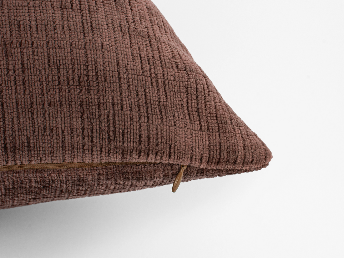 Mauve Chenille Pillow Cover - Cozy