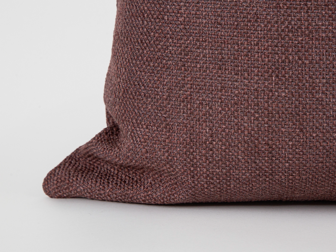 Mauve Linen Pillow Cover